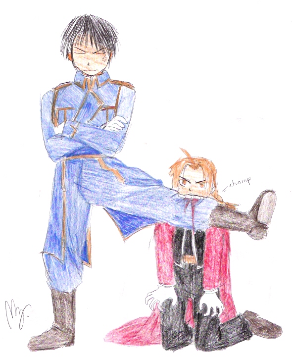 Ed Biting Roy! Colored! ^_^