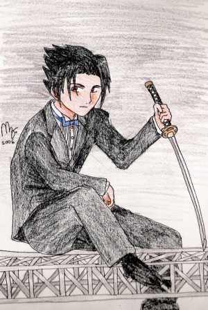 Sasuke In A Tux With Katana