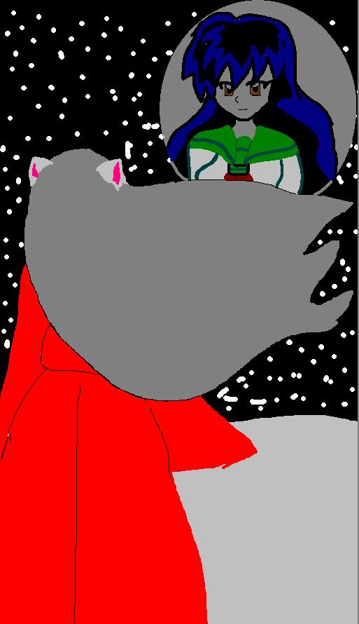 Inuyasha Sees Kagome In The Moon