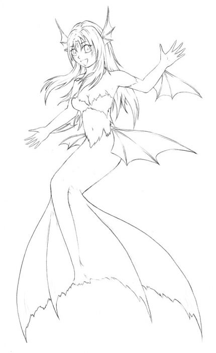 Mermaid 2 Lineart