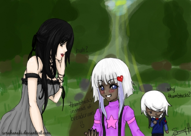 a meeting in the woods