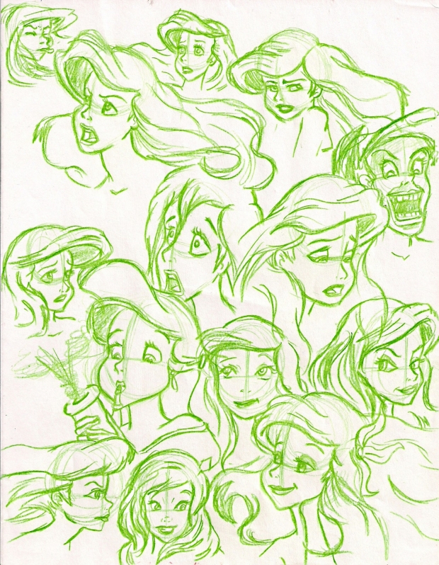 Ariel Sketch in Green