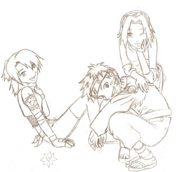 Older Sazaki, Naruto, And Sakura