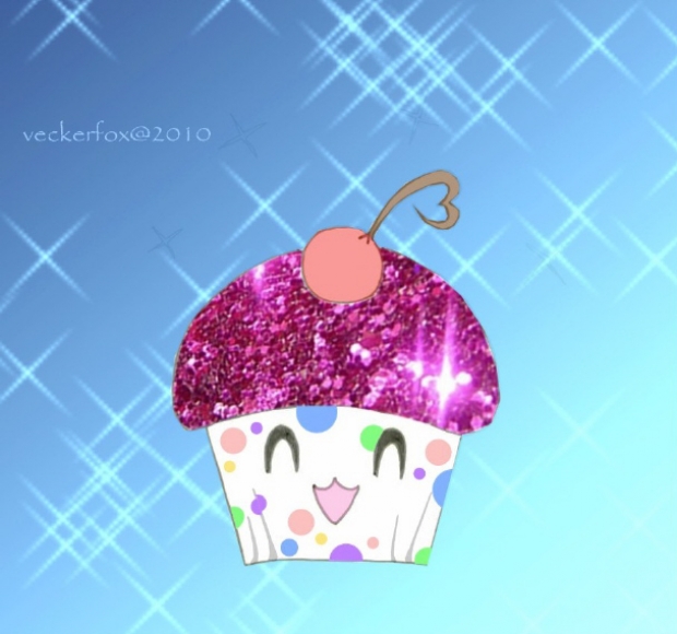 sparkly cupcake