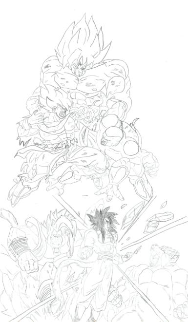 Goku Fighting Freeza