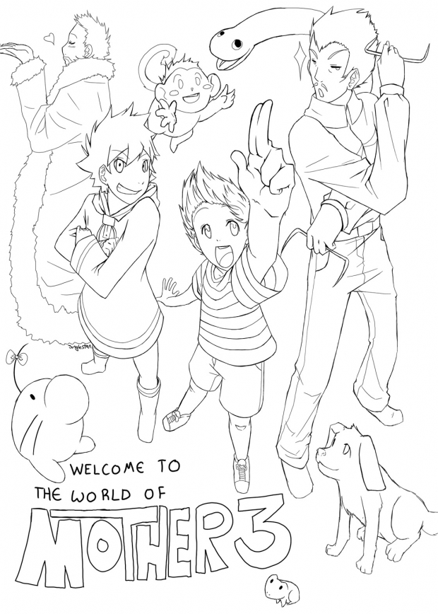 Mother 3: lineart