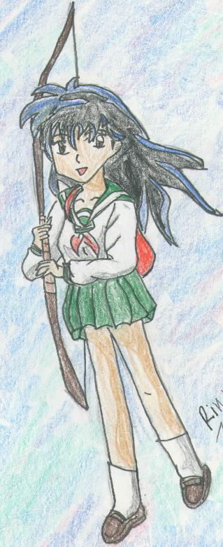 Kagome With Her Bow