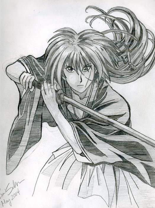 Kenshin In Black And White