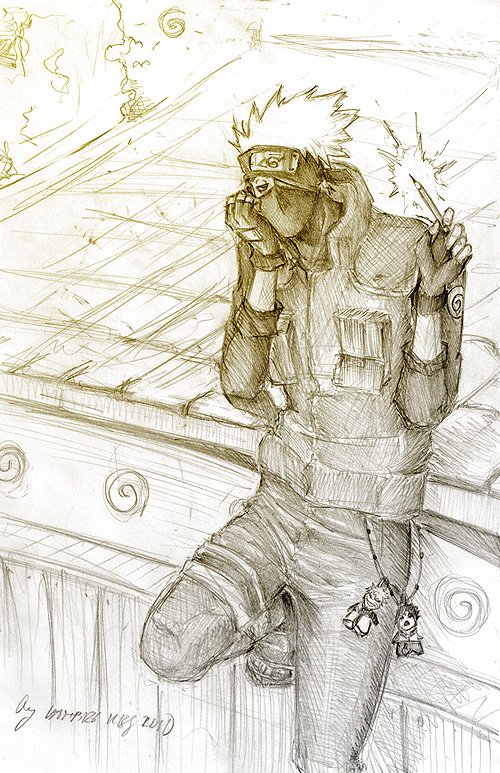 Kakashi says:"Pencil rulez"