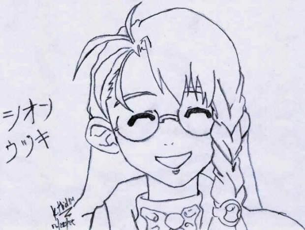 Xenosaga Uzuki Shion Pencil Art