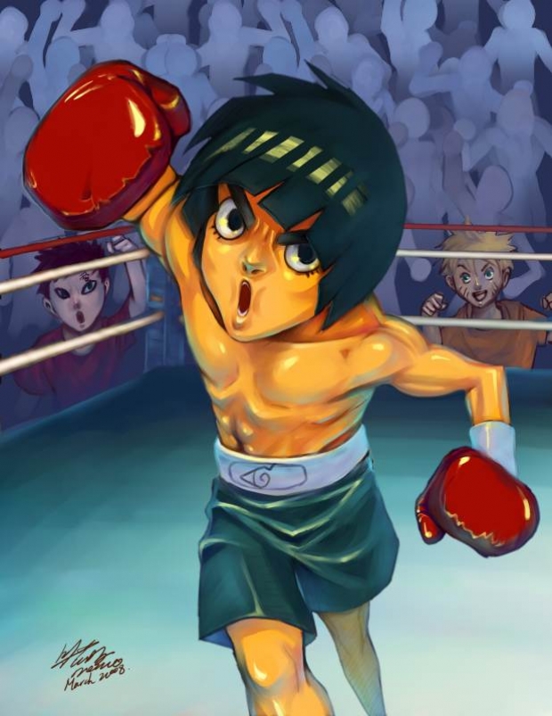 Rock Lee boxing