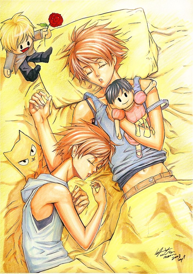 Twins from Ouran sleeping