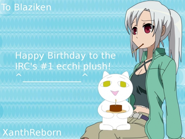 Chika with Pocky and Nekogami-sama