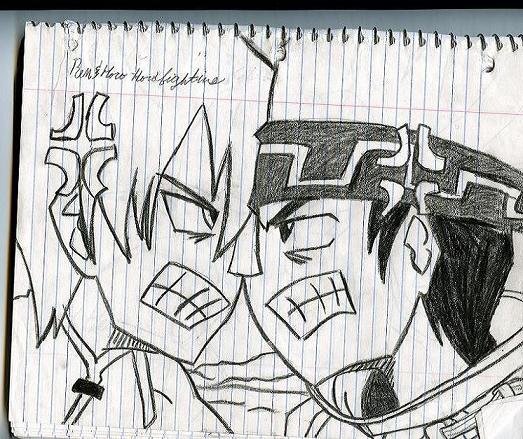 Ren And Horohoro Fighting