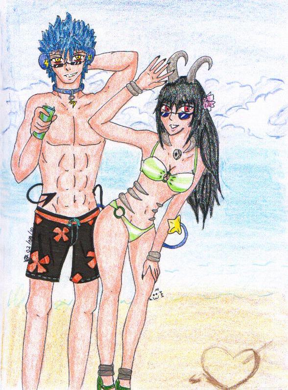 Having fun at the beach