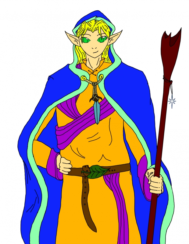 Eladrin Wizard (DnD): Nerevar Flat Colors
