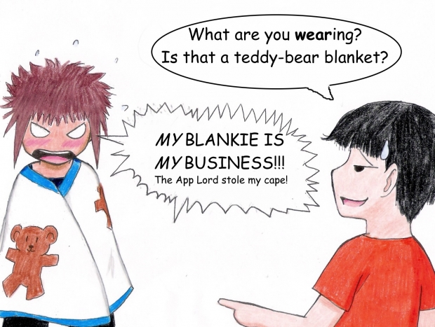 The Master of Darkness--With a Teddy Bear Blanket?!