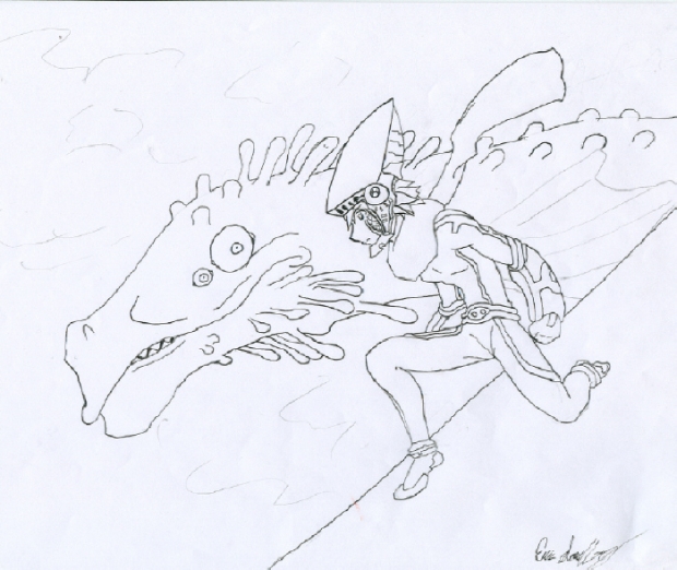 Out Of The Clouds (line Art)