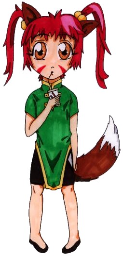 Kitsune Girl With Drinky