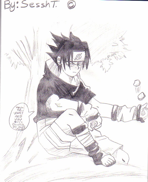 Sasuke On A Tree!