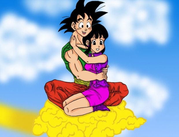 Goku And Chichi On Nimbus