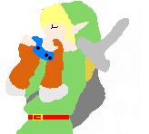 Adult Link Playing The Ocarina