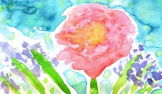 Flower (watercolored)