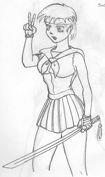 Random Samuri Schoolgirl