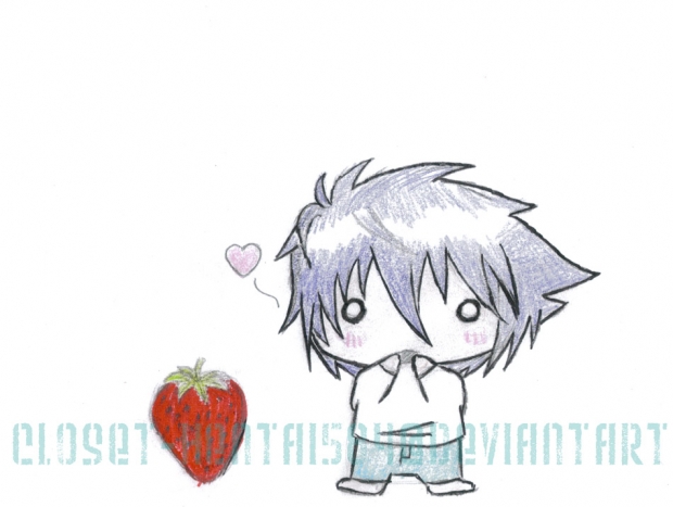 L loves Strawberries.