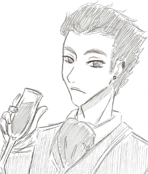 Gentleman Drinking Wine