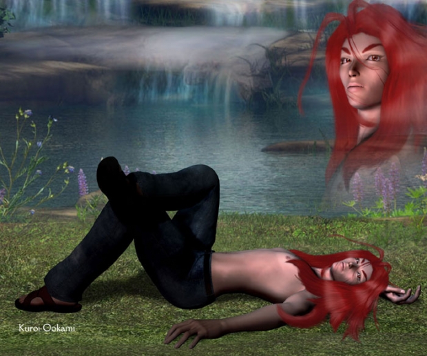 Kappa Near Waterfall