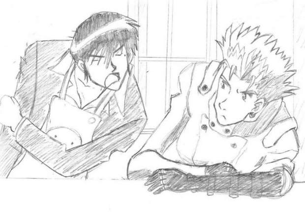 Wolfwood And Vash In A Diner