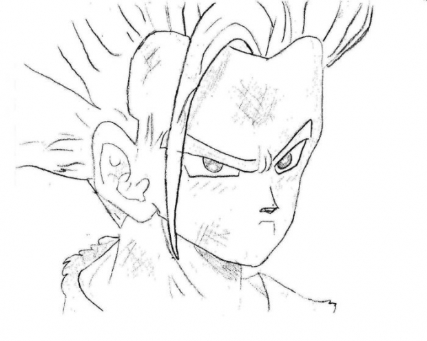 Gohan, Beat Up. (b&w)