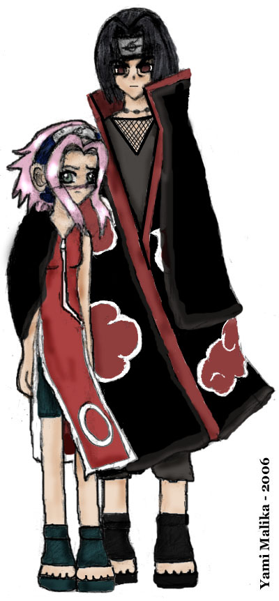 Itachi And Sakura (colored)