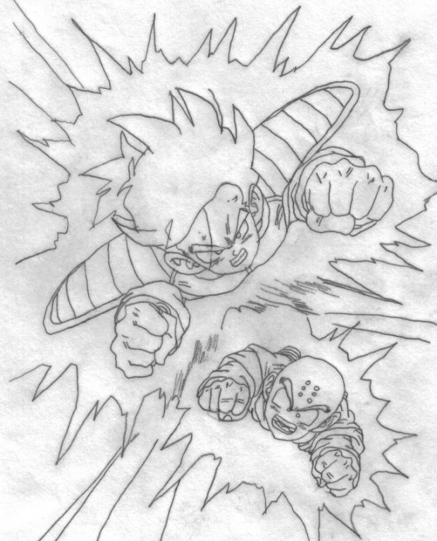 Flying Gohan And Krillin