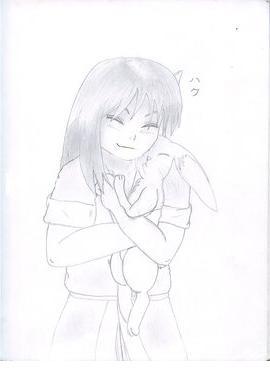 Little Haku With The Rabbit