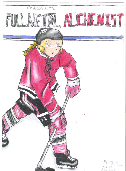 Edward Playing Hockey