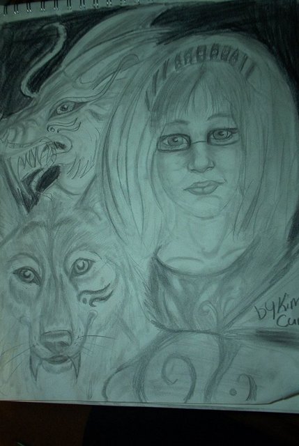 Me In Dragon And Wolf Form