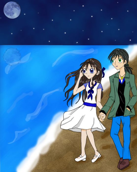 Strolling The Beach On A Full Moon