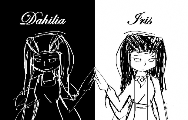 Dahlia and iris