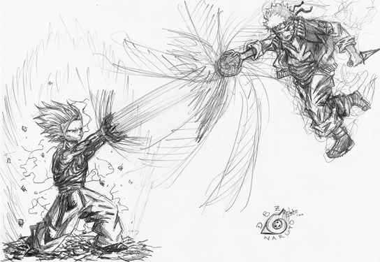 Gohan Vs Naruto - Clash Of Power