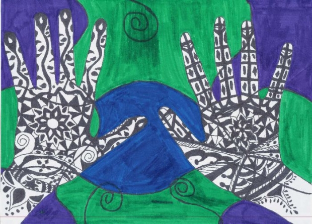 My Mendhi Hands Art!!!