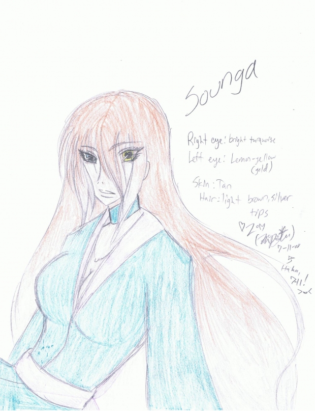 Sounga:dyed hair?