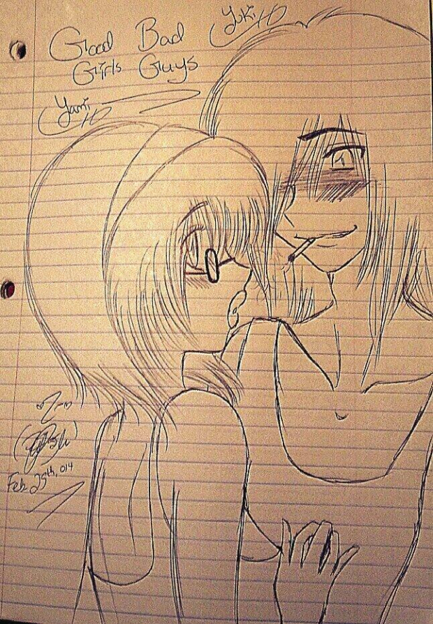 Music Inspired Art: Good Girls Bad Guys