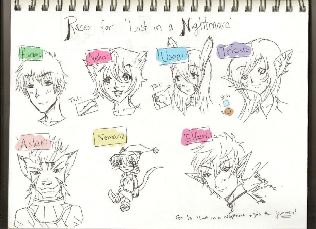 races for lost in a nightmare