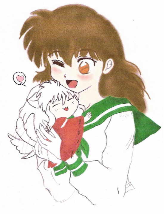 Baby Inuyasha And Kagome In Color