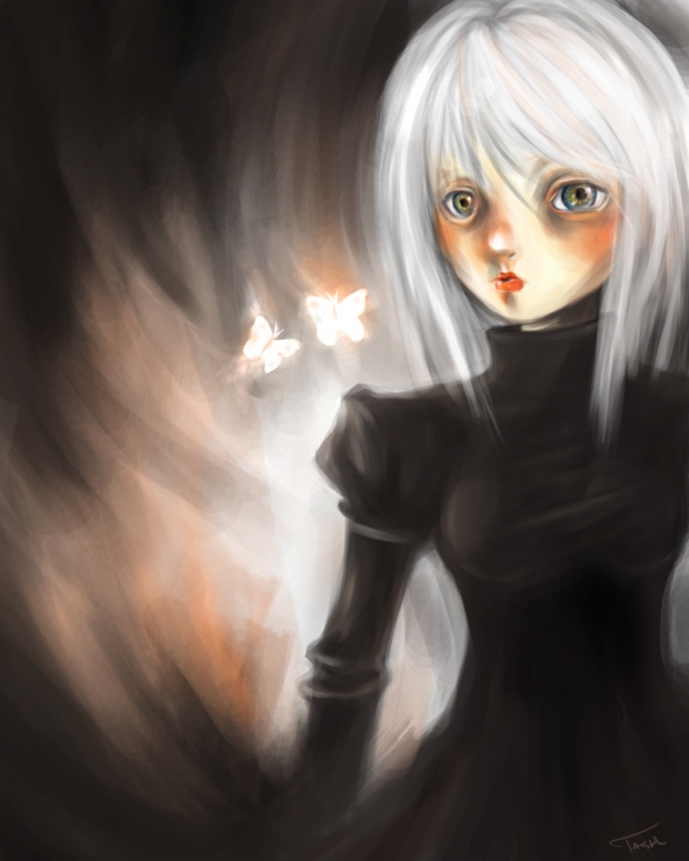 She eats butterflies