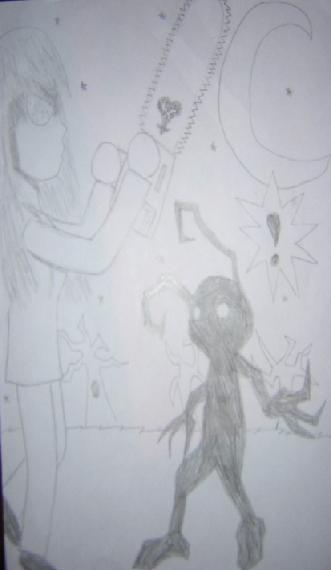 A Girl Chasing A Heartless