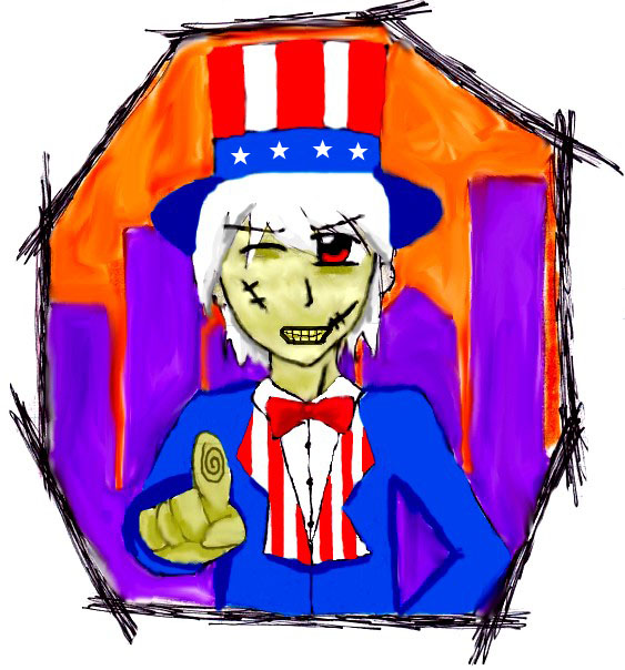 Zombie Uncle Sam! ><