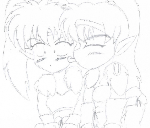 Ayame And Kouga Chibis